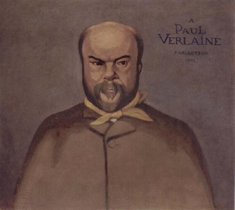 Felix Vallotton Portrait decoratif of Paul Verlaine oil painting picture